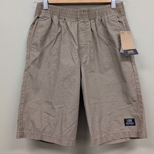 NWT Vans Boys Khaki Elastic Waist Shorts Large